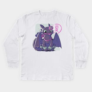 Summer Toothless Kids Long Sleeve T-Shirt